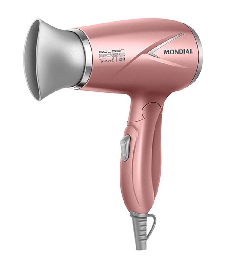 Secador de Cabello Mondial Golden Rose SC-47-GR 1200W/Bivolt - Rosa/Plata