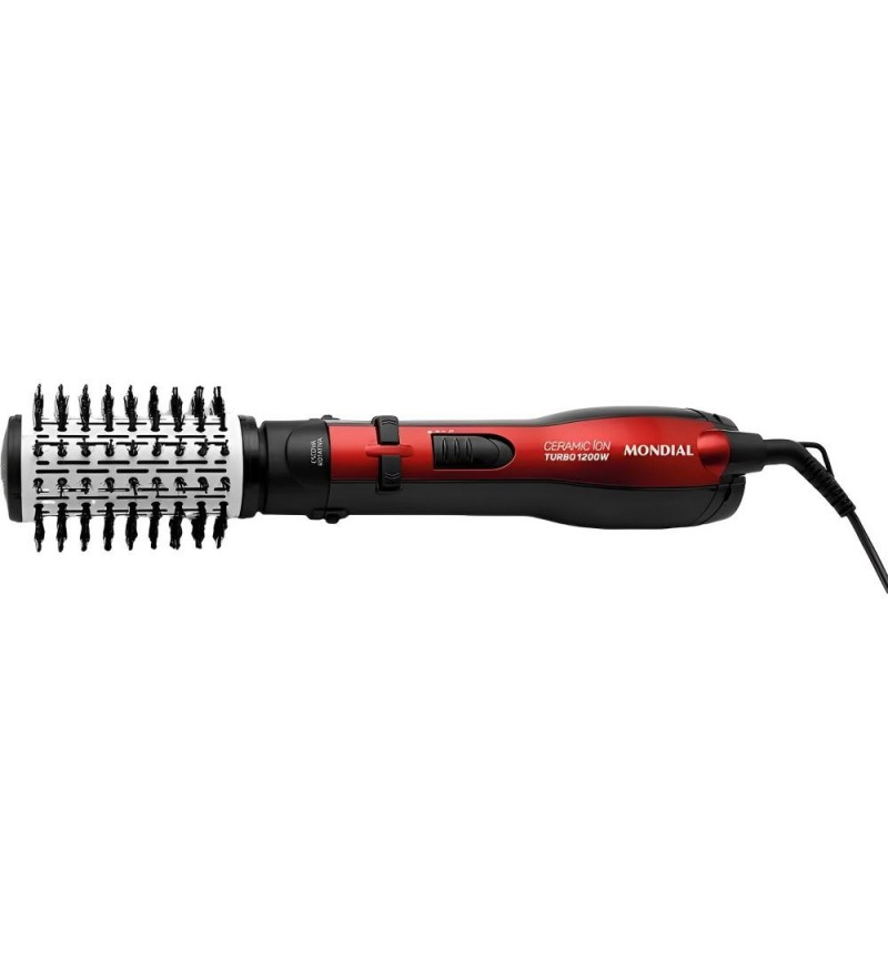 Cepillo Rotativo Mondial ER-09 5en1/1200W/220V - Negro/Rojo