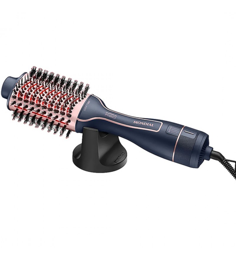 Cepillo Secador Mondial Infrared ES-01-IR de 2000W/2 en 1/Bivolt - Azul/Golden Rose