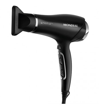 Secador de Cabello Mondial Chrome Black SCN-04 de 2000W/2VEL/2TEMP/110V - Negro