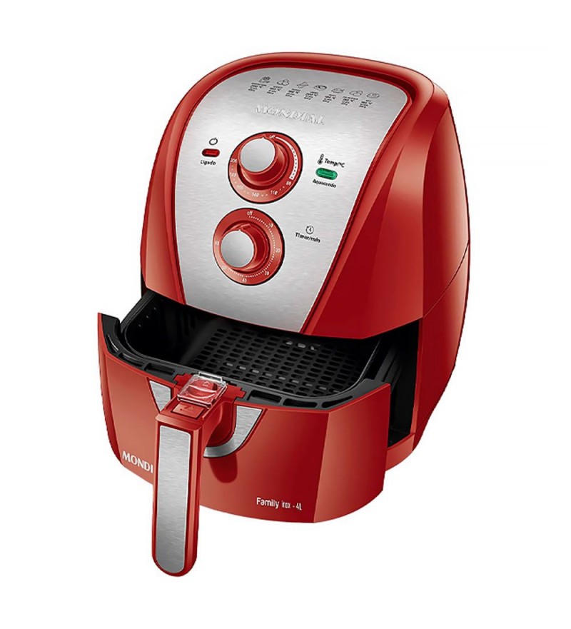 Freidora Eléctrica Airfryer Mondial AFN-40RI Family 4L/1500W/220V - Red (Caja fea)