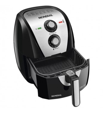 Freidora Eléctrica Mondial Air Fryer AF-55i con 2000W/5.5L/220V - Negro/Plata