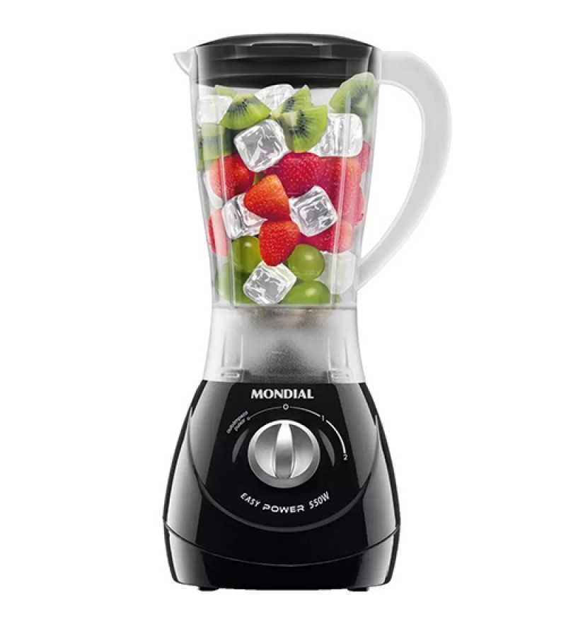 Licuadora Mondial Easy Power L-550-B con 550W/2 Velocidades/220V - Negro