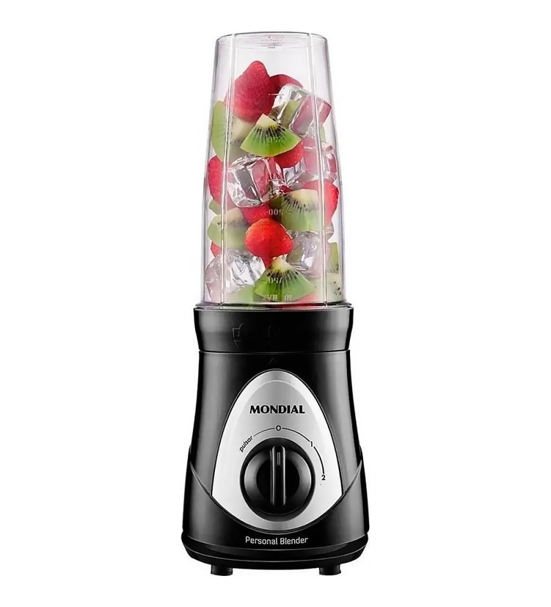 Licuadora Mondial Personal Blender DG-01 con 300W/2 Velocidades/110V- Negro/Plata