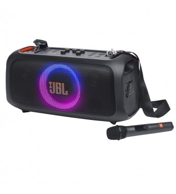 Speaker JBL Party Box On The Go Essential con Micrófono/Bivolt - Black (Caja Fea)