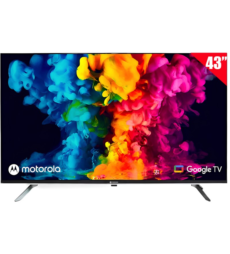 Smart TV LED de 43" Motorola MOT43FLE11 FHD con Bluetooth/Google TV/HDMI - Negro