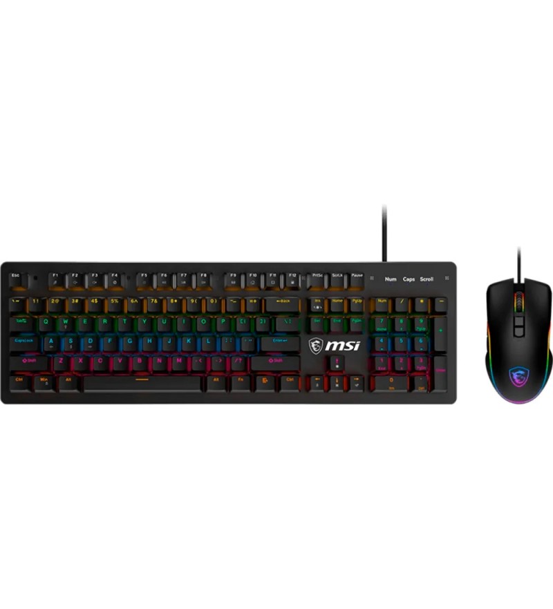 Teclado MSI + Mouse Forge GK300 Led RGB Forge GK300 Combo Blue Us