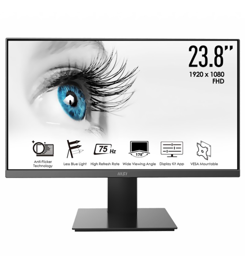 Monitor LED Gaming MSI Pro de 23.8" FHD MP241X HDMI/75Hz/4Ms - Negro