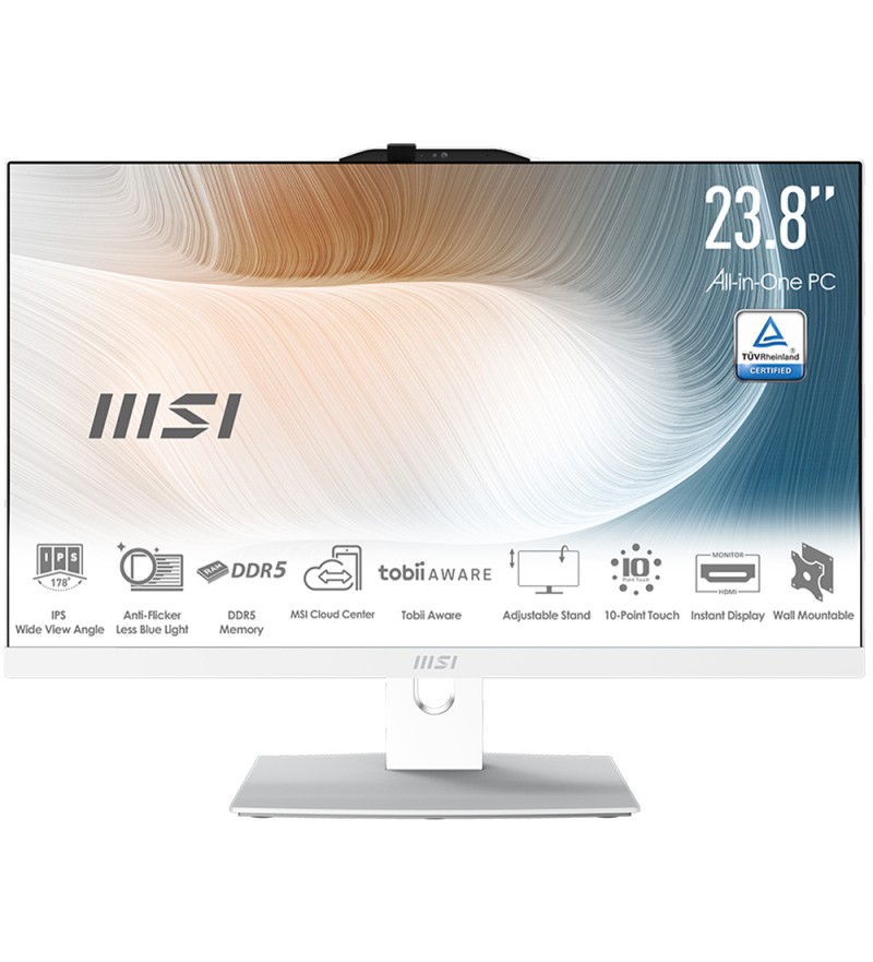  PC MSI All In One 1M-1097US Intel Core 5-120U Touch FHD 23.8" 16GB de RAM/1TB SSD - White