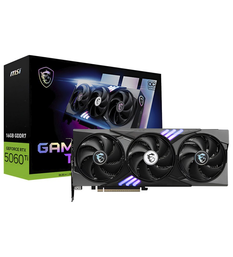 Placa de Video MSI GeForce RTX 5060Ti Gaming Trio OC 8GB GDDR7 V536-022