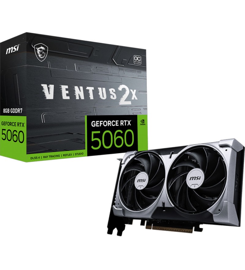 Placa de Video MSI GeForce RTX 5060 Ventus 2X OC 8GB GDDR7