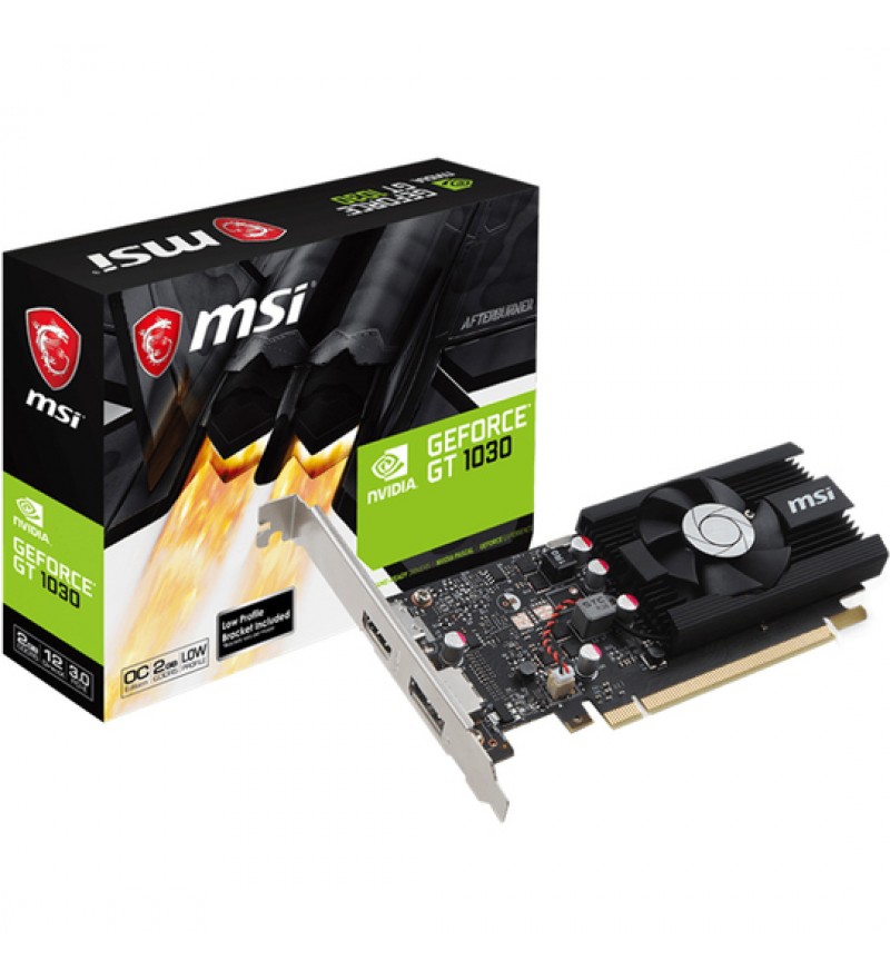 Placa de Video MSI GeForce GT1030 Lp Oc con 4GB DDR4/64BIT