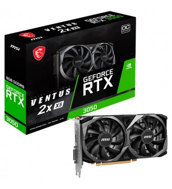Placa de video MSI Geforce RTX 3050 Ventus 2X XS/8GB/OC
