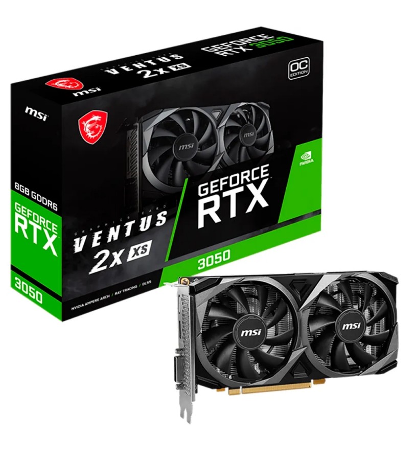 Placa de video MSI Geforce RTX 3050 Ventus 2X XS/8GB/OC