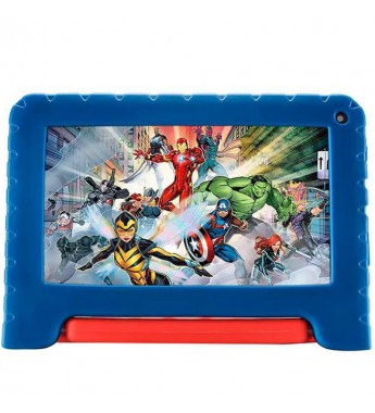 Tablet Multilaser Avengers NB602 Kids de 7" Wi-Fi 2MP 2/32GB/A11 + Capa - Azul/Rojo