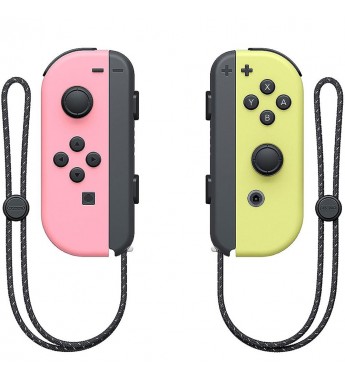 Control Nintendo Switch Joy-Con L/R Hac a Javaf con Correa - Pink/Yellow Pastel