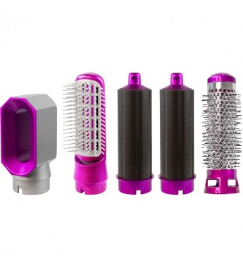 Cepillo Secador Rotativo Onida ON-8050 5 en 1 Hot Air Styler 1000W/220V - Gris/Rosa