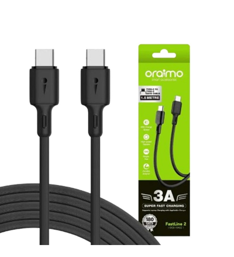 Cable Oraimo OCD-154CC USB-C a USB-C 1.5M - Black