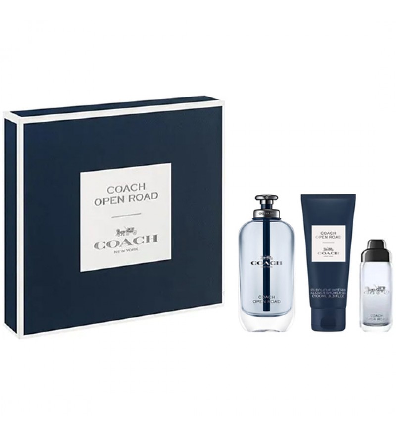 Perfume Kit Coach Open Road EDT 100mL + 15mL + Shower Gel 100mL - Masculino