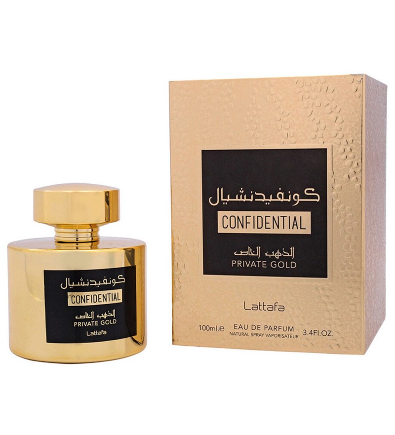 Perfume Lattafa Confidential Private Gold EDP Unisex - 100mL
