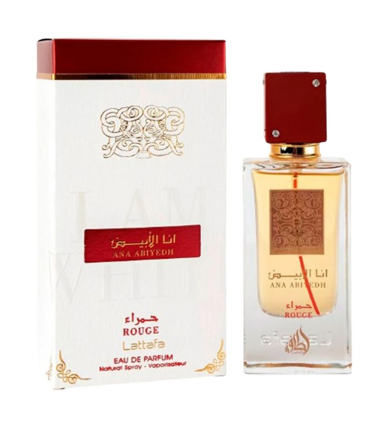 Perfume Lattafa Ana Abiyedh Rouge EDP Unisex - 60mL