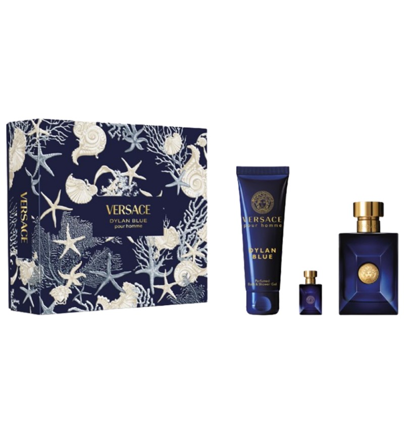 Perfume Versace Kit Dilan Blue - 100+5mL/Gel 150mL