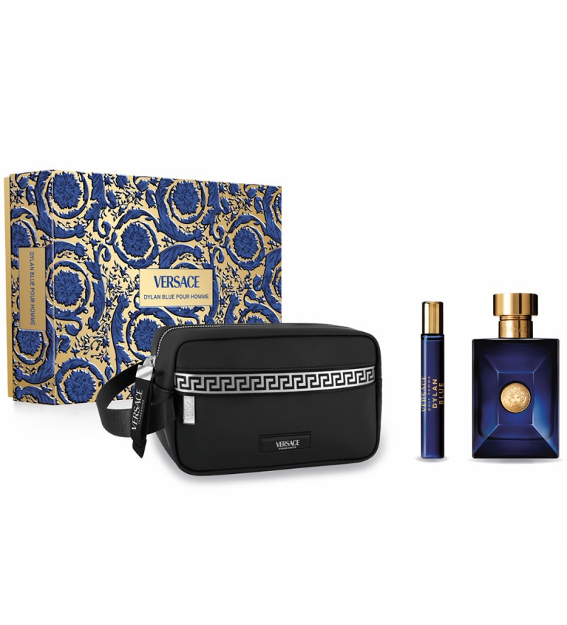 Perfume Kit Versace Dylan Blue Uomo EDT 100mL + 10mL - Masculino + Estuche 