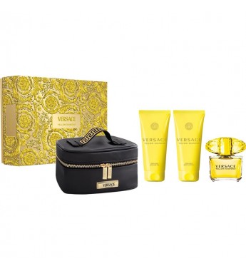 Perfume Versace Kit Yellow Dyamond Femenino 90mL EDT- Gel100mL+BL100mL+Estuche 