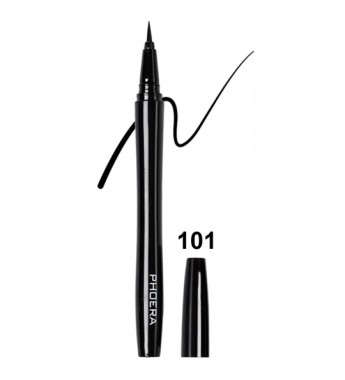 Delineador Phoera Waterproof Liquid Eyeliner 101 Jet Black - 0.8mL