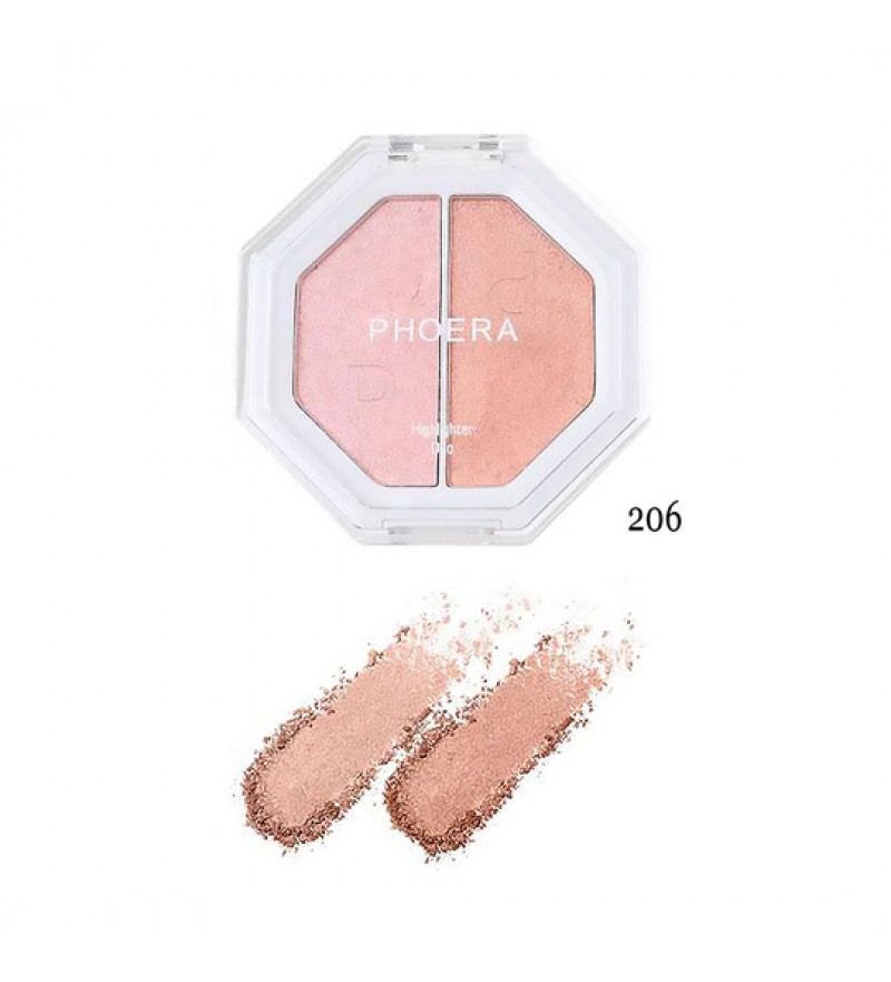 Iluminador Phoera Highlighter Duo 206 Girl Next Door/Chic Phreak - 3.5g