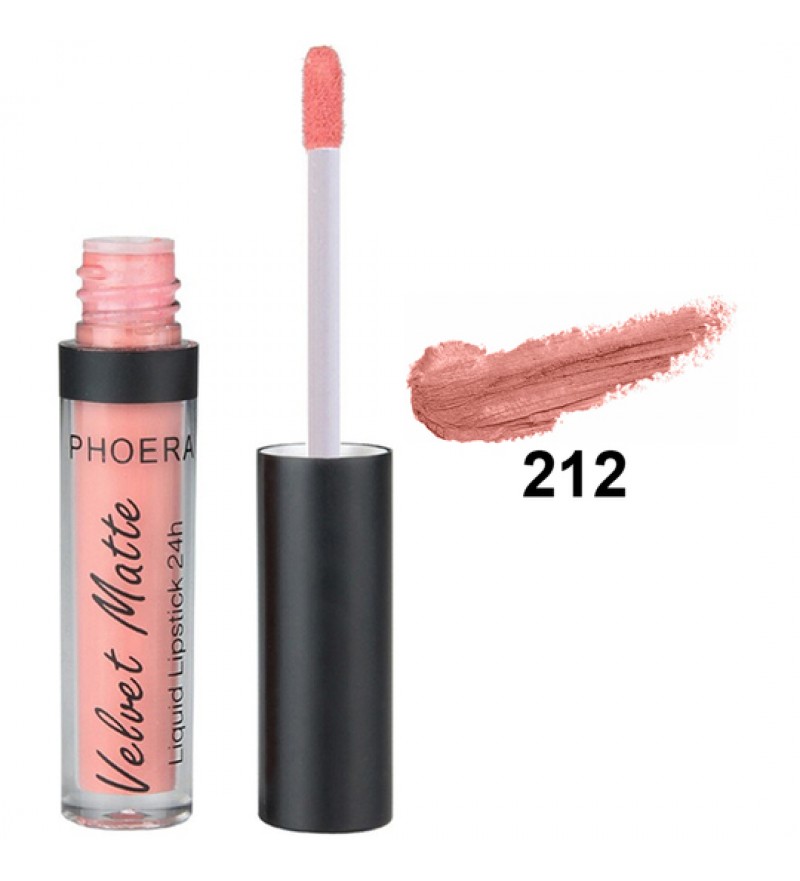 Brillo Labial Phoera Velvet Matte Liquid Lipstick 212 Bleached - 2.5mL