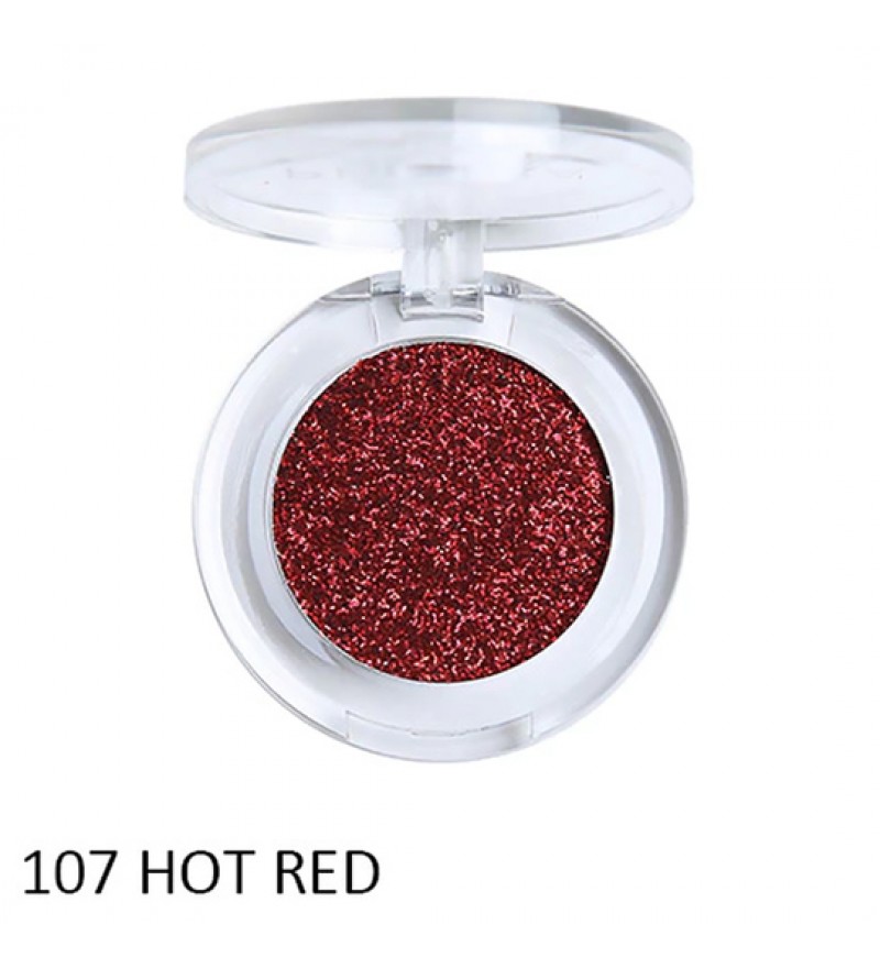 Sombra para Ojos Phoera Glitter Eyeshadow 107 Hot Red - 2.0g