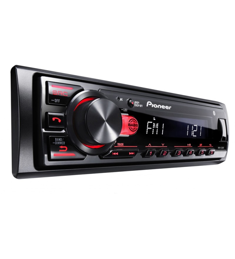 Toca Radio Pioneer MVH-S235BT Bluetooth/USB/MP3 - Negro
