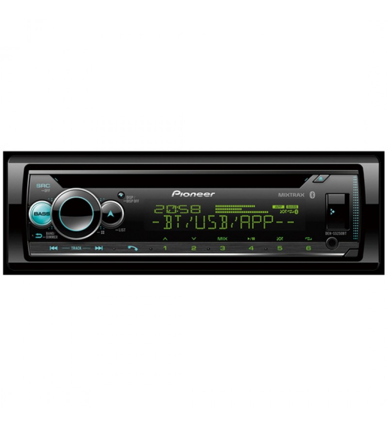 Reproductor de CD Automotriz Pioneer DEH-S5250BT con Bluetooth/USB/RCA - Negro