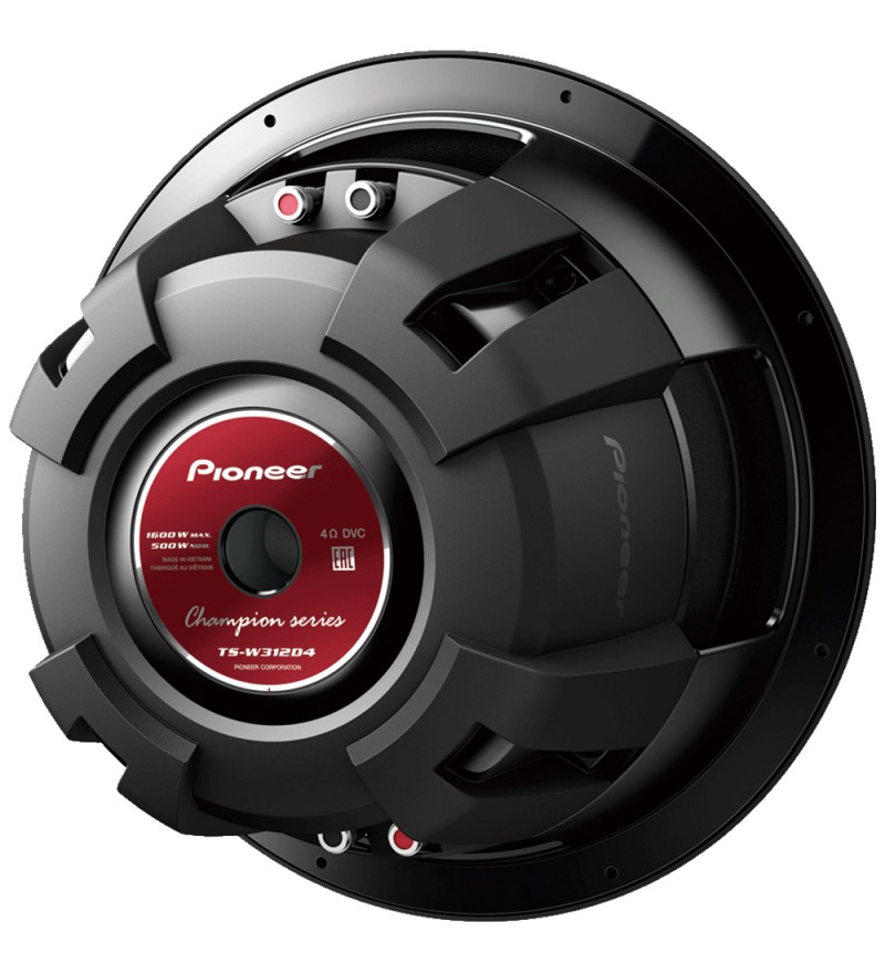 Subwoofer de 12" Pioneer TS-W312D4 con 1600 watts PMPO - Negro