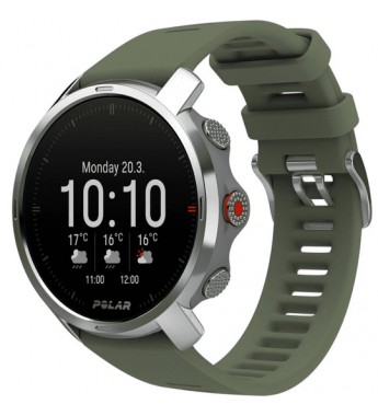 Smartwatch Polar Grit X 3N con Pantalla 1.2" (M-L) Bluetooth/WR100/GPS - Green/Silver