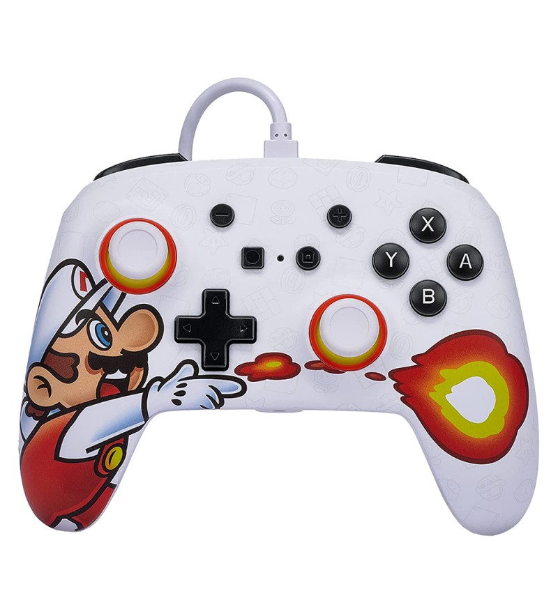 Control PowerA PWA-A-02251 para Nintendo Switch con Cable 3 metros - Fireball Mario Bundle 