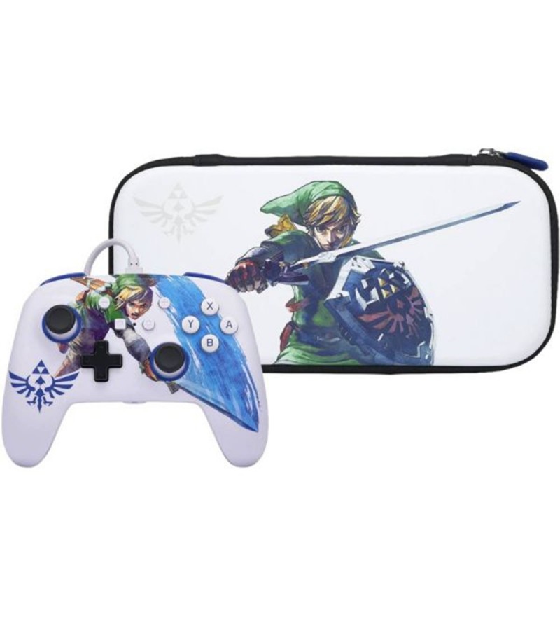 Control Nintendo Switch PowerA Wired/3.5mm/3m + Estuche - Zelda The Legend 