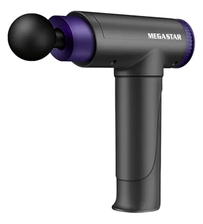Masajeador Muscular Mega Star FMA12 4 Cabezales/Recargable - Black