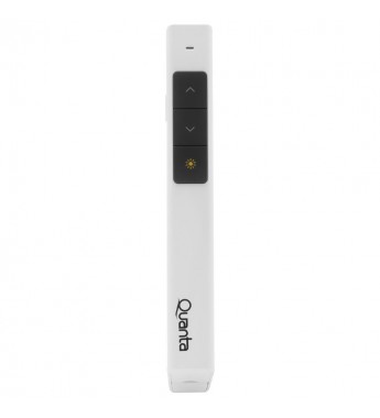 Presentador Láser Inalámbrico Quanta EcoConnect QTPLEC20 USB/Pila/100Mt - Blanco