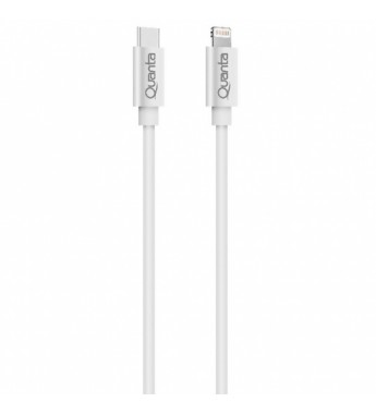 Cable Quanta QTCTL70 USB-C a Lightning 1m - Blanco