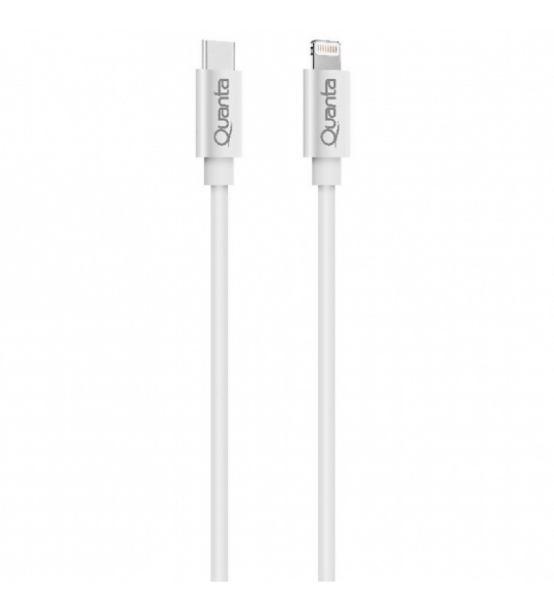 Cable Quanta QTCTL70 USB-C a Lightning 1m - Blanco