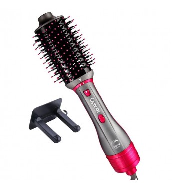 Cepillo Secador Quanta Easy Step QTES6001N de 1.300W/2 en 1/3 Temperaturas/Bivolt - Gris/Pink