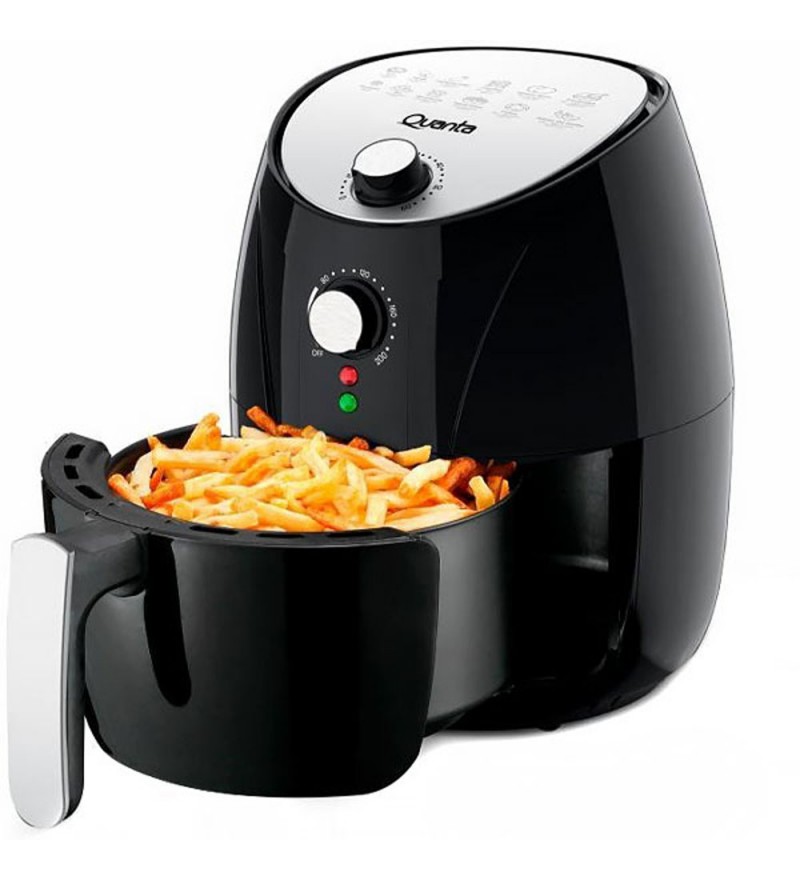 Freidora Eléctrica Quanta Air Fryer Expresscook QTAF401 con 1500W/220V/3.5L - Negro 