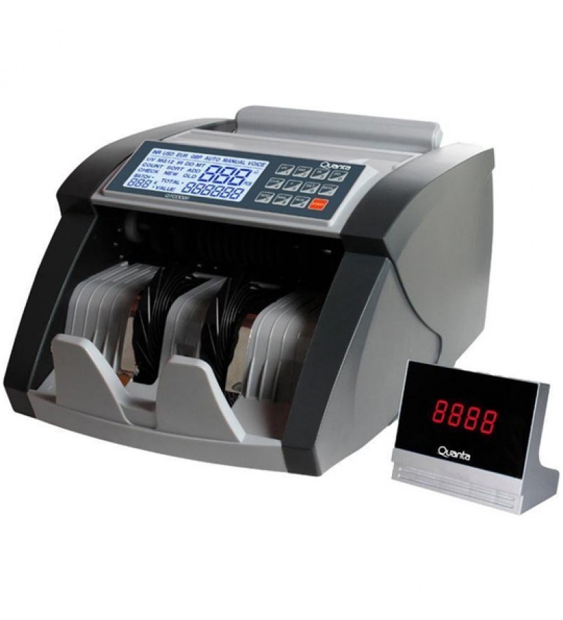 Contador de Dinero Quanta QTCDD20 hasta 300 Billetes/80W/120V - Gris
