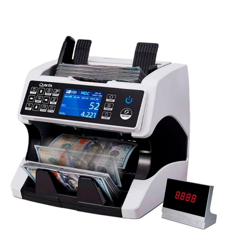 Contador de Dinero Quanta QTCDD25 hasta 200 Billetes/80W/220V - White