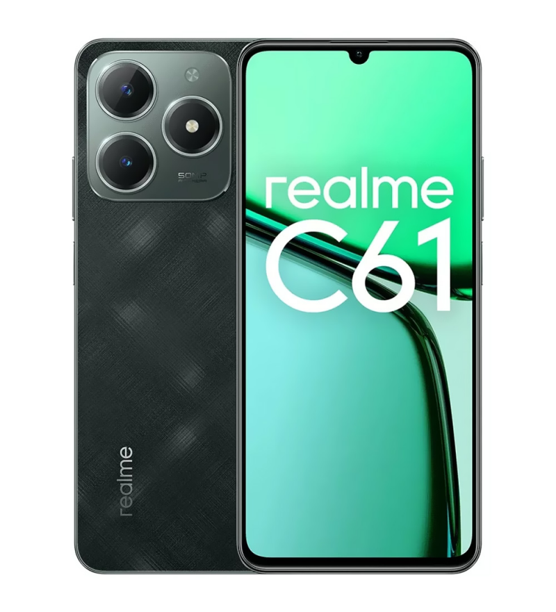 Smartphone Realme C61 RMX3930 LTE DS NFC 4/128GB 6.74" 8/50MP - Green (Anatel)
