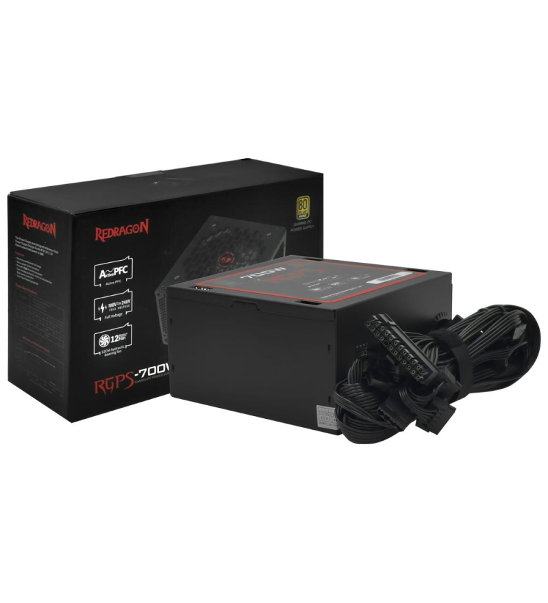 Fuente de Alimentación Redragon RGPS-700W GC-PS026 ATX Full Range - 80 Plus Bronze