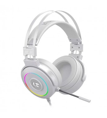 Headset Gaming Redragon Lamia 2 H320W-RGB USB/RGB/40mm - White (Con Base)
