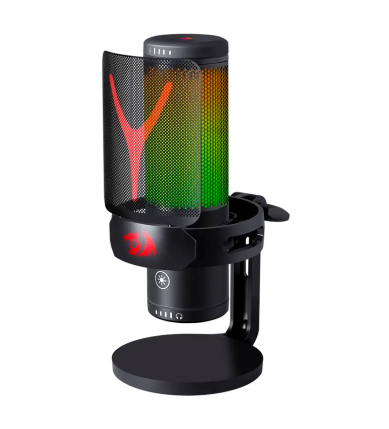  Micrófono Redragon GM301 Fenris RGB/USB-C - Black